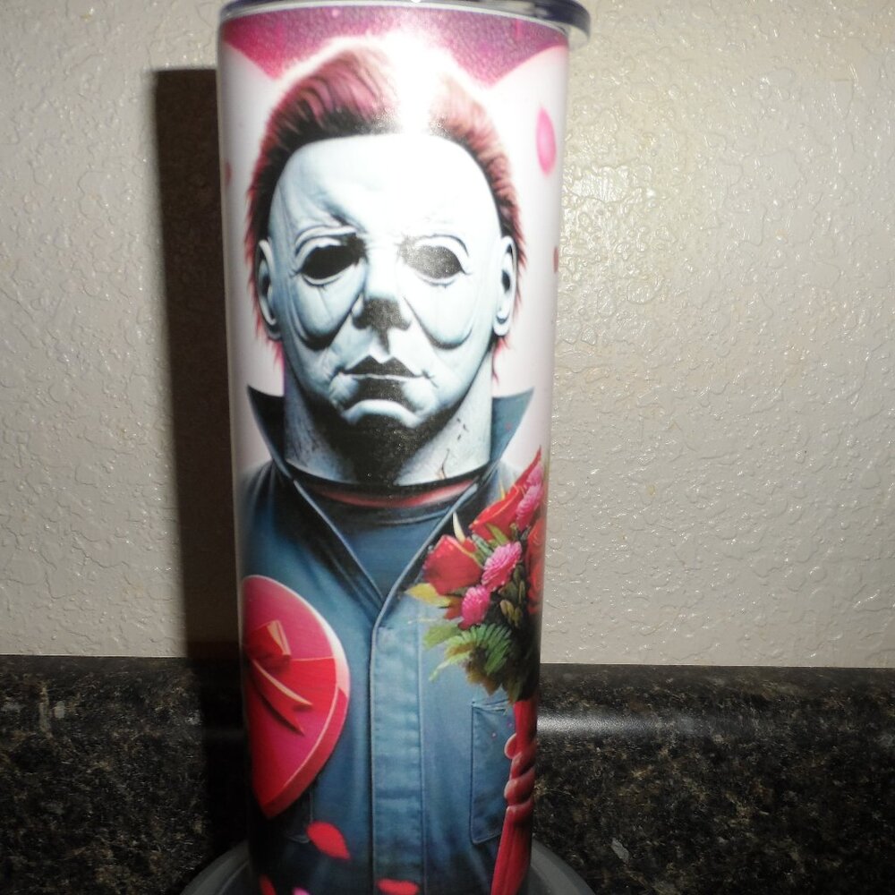 Spooky Michael Myers - Halloween -Valentines Day Stainless Steel Tumbler-- NEW!!